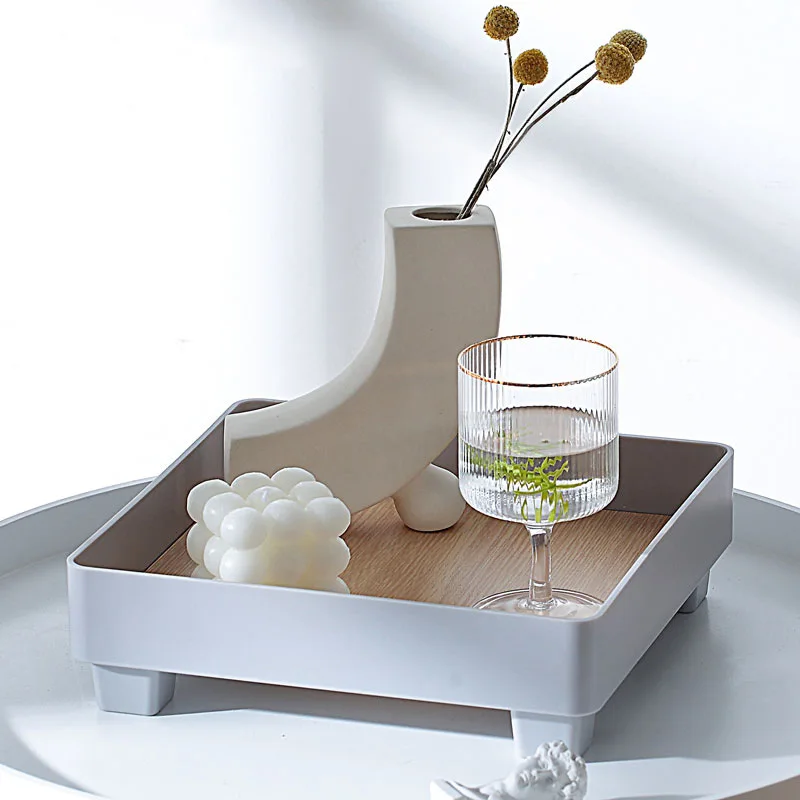 

Квадратная искусственная ваза, подставка для ароматерапии, декоративные лотки, современный лоток для хранения, органайзер, коробка для хра...