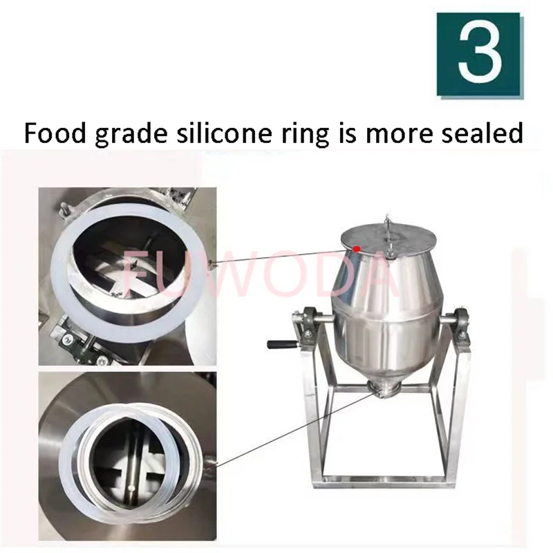 5л ручной смеситель для сухого порошка барабанный миксер блендер из нержавеющей