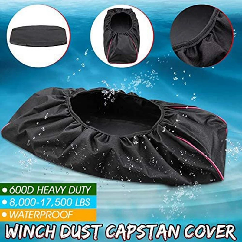 2X 600D Winch Dust-Proof Cover 5000LB-13000LB Pound Capacity Range Waterproof Car Accessories
