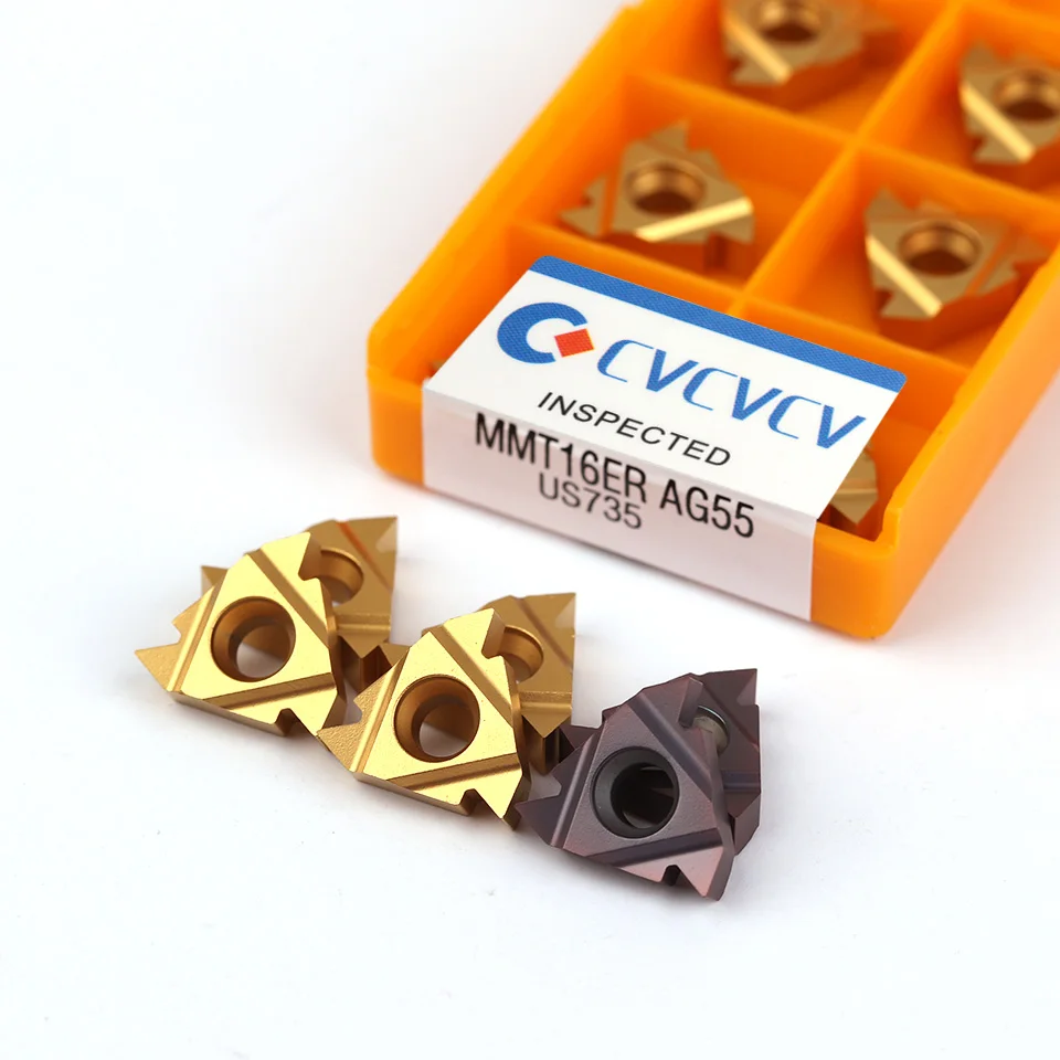 

16IR AG55 16ER AG55 16ERAG60 16IRAG60 VP15TF UE6020 US735 Thread Turning Tool Carbide Insert CNC Lathe Slotting Thread Tool
