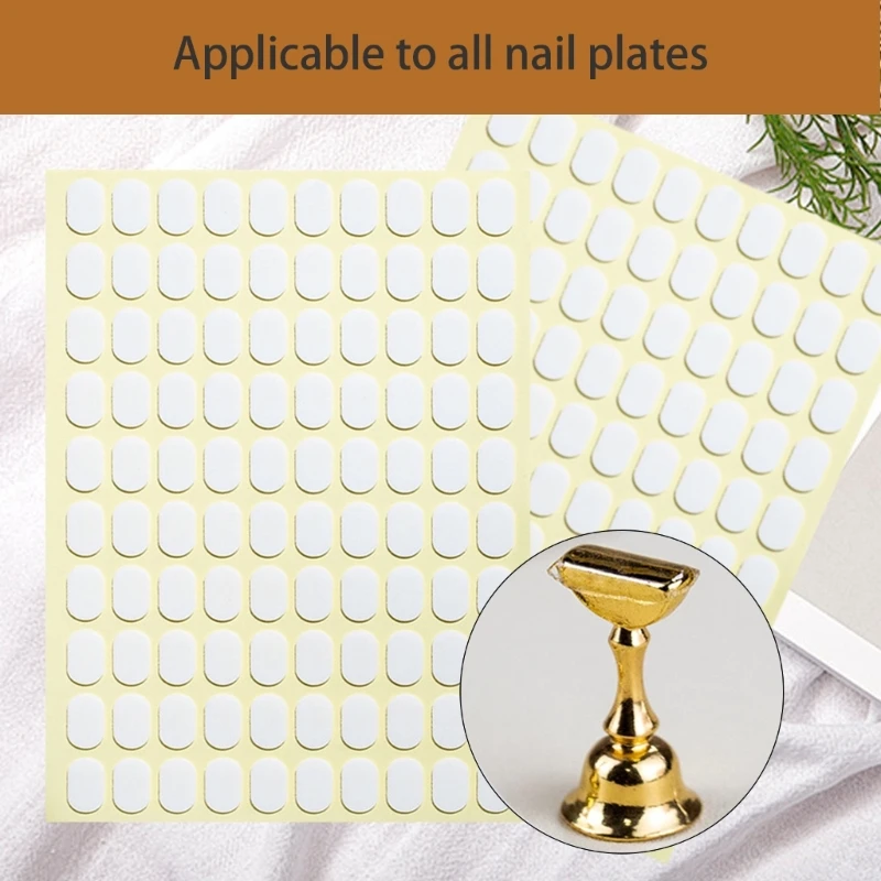 3 листа двухсторонняя клейкая лента для ногтей наклейка овалы клейкие вкладки