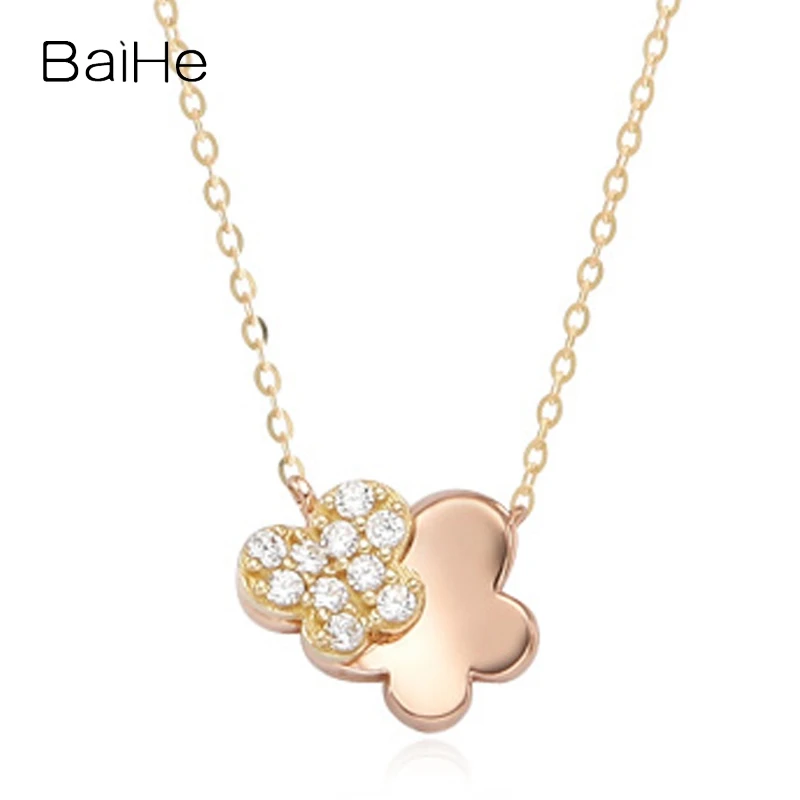 Фото BAIHE однотонное 14K желтое розовое золото, натуральные бриллианты, женское ювелирное изделие, изготовление ювелирных изделий بة السالسبة بة №1