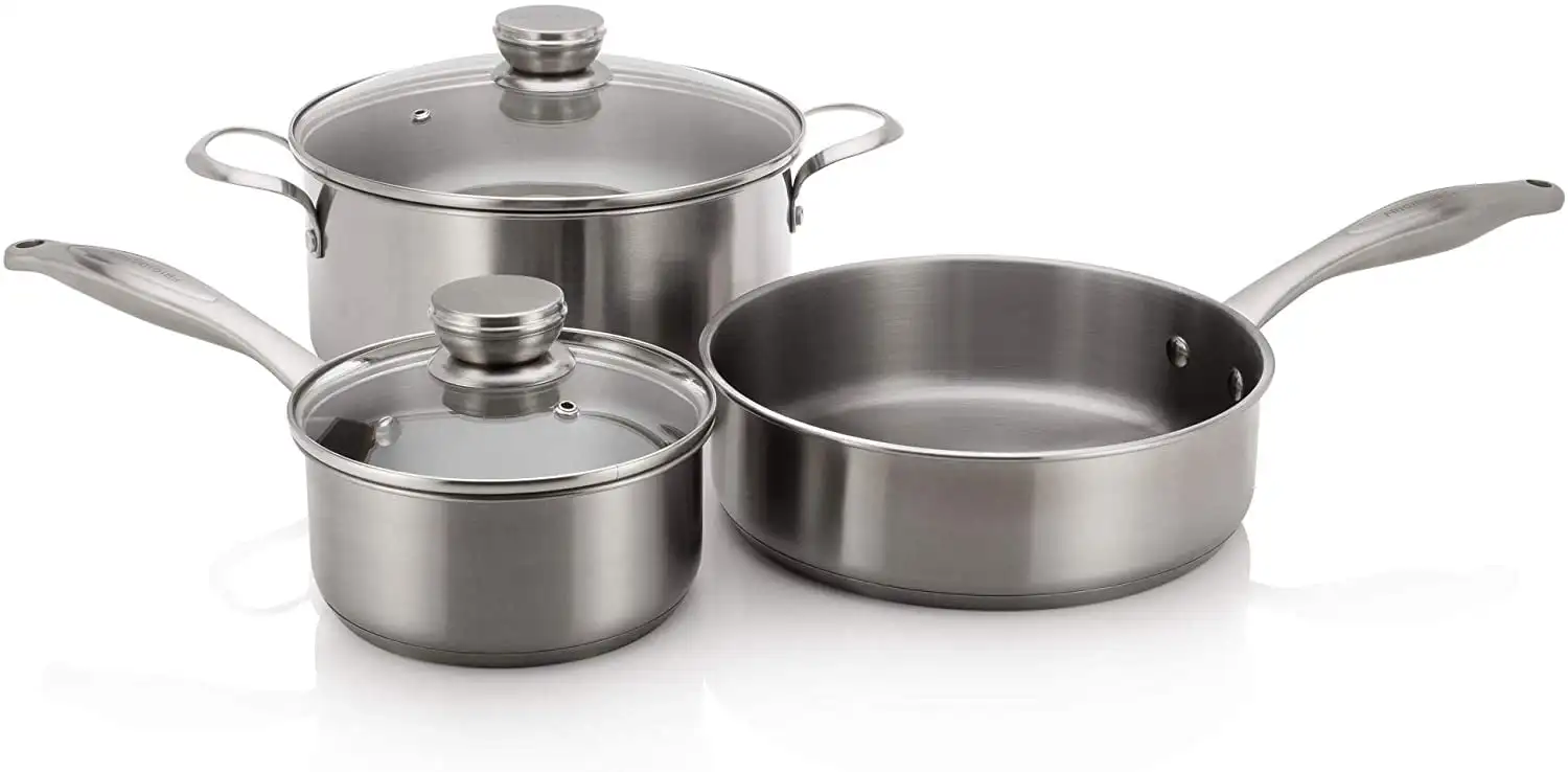 

Genuine 5304513525 5 Piece Induction-Ready Stainless Steel Cookware Set