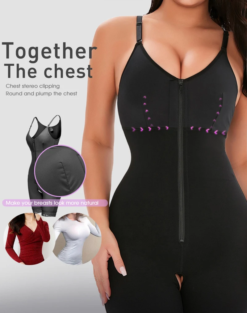 

Waist Trainer Body Shapers Tummy Slimming Body Shapewear Women Bodysuit Colombian Shaperwear Woman Butt Lifter Shaper Zipper