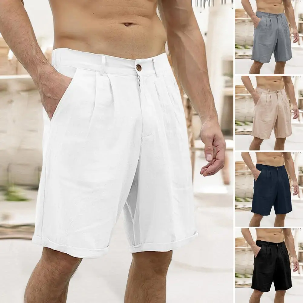 

Mens Linen Shorts Drawstring Short Pants Male Men Summer Cotton Plus Size Solid Color Shorts Trousers Clothing Streetwear Man