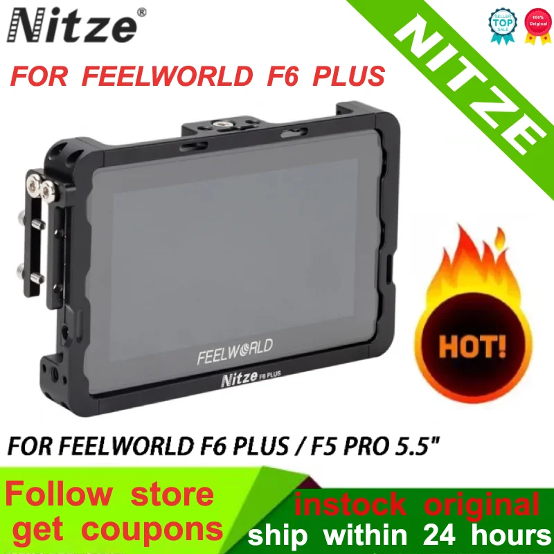 Клетка для монитора NITZE 5 FEELWORLD F6 PLUS с фотоскобой-клетка из алюминиевого сплава |