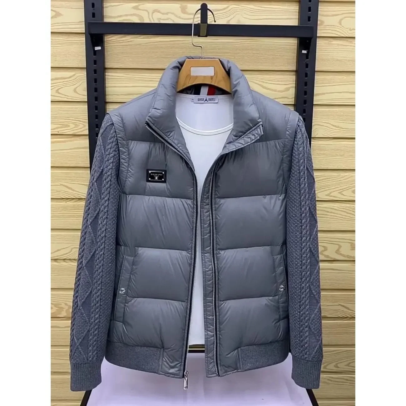 2024 зимняя мужская куртка-бомбер Повседневная хлопковая Толстая теплая парка