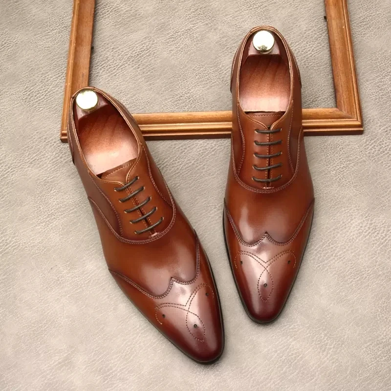 Summer Fashion Men Oxford Leather Dress 