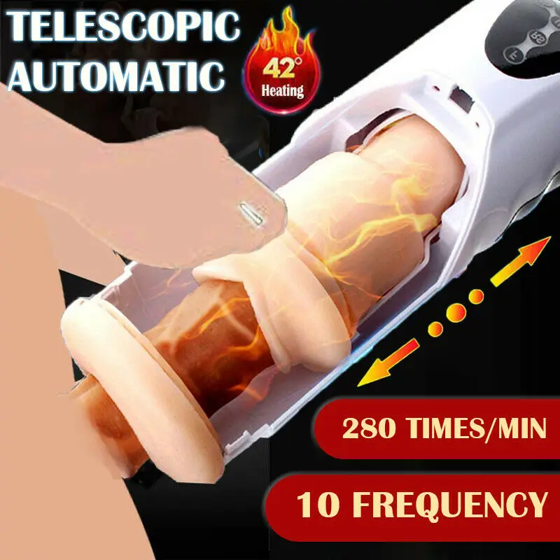 Automatic Masturbator Cup Male Sucking Heating Telescopic Aircraft Pussy Real Vagina Climax Machine Adult Toy for Men Sex 18