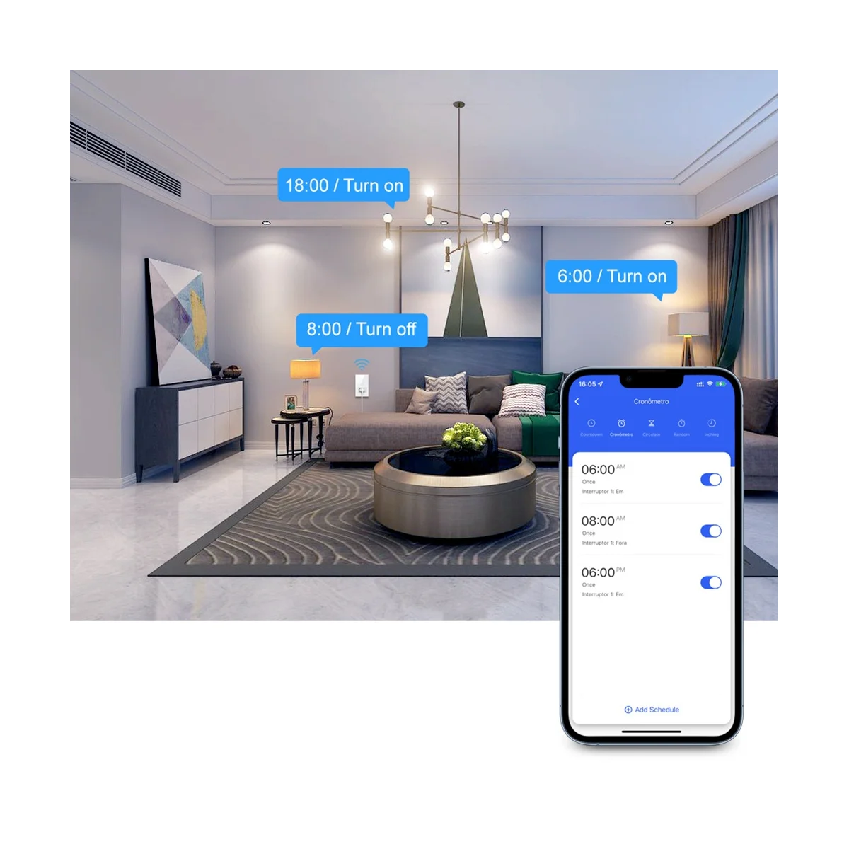 

Tuya Brazil WiFi Smart Switch with Socket, Touch-Sensor Smart Home Interruptor Wall Switch Work for Google Home(W1)