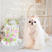 xxs pet clothes small dog dress summer puppy skirt slip floral dress for pets pomeranian teddy corgi bichon shih tzus clothing
