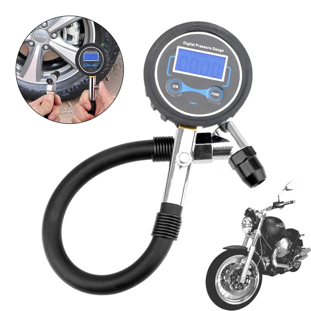 

200Psi Motorcycle Tire Pressure Gauge Tyre Tester Test Diagnostic Tools Digital Meter Dirt Bike TPMS Car Accessories Universal