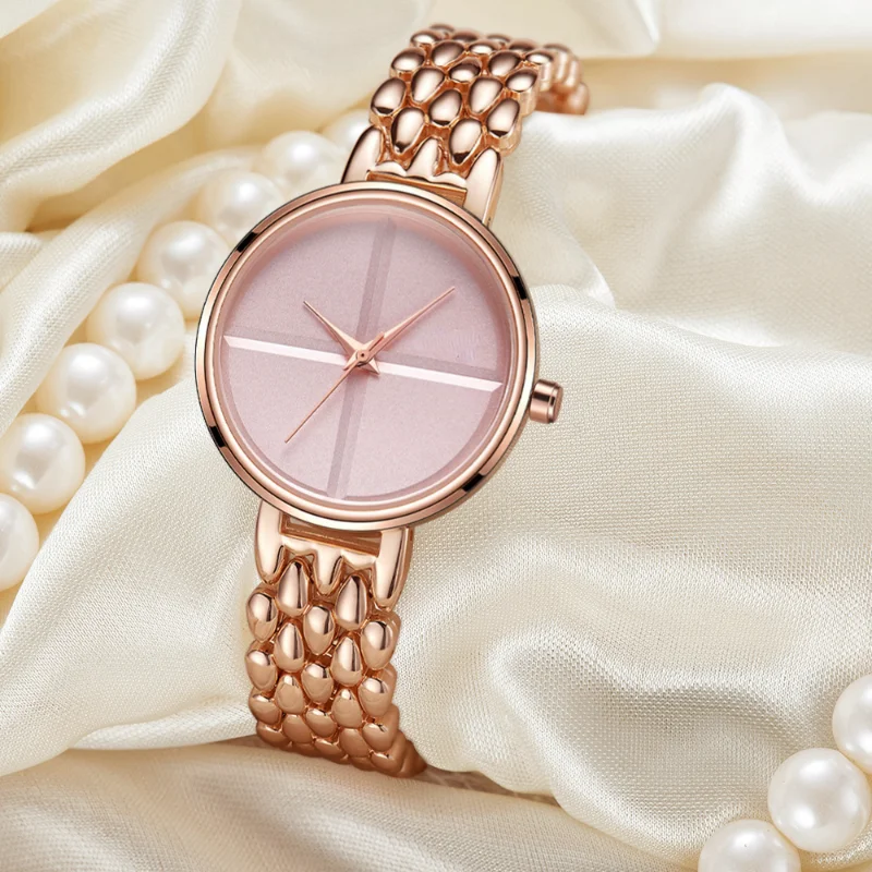 

Fashion Rose Gold Woman Watch Luxury Stainless Steel Ladies Watches Small Dial Elegant Female Quartz Bracelet Wristwatch Reloj