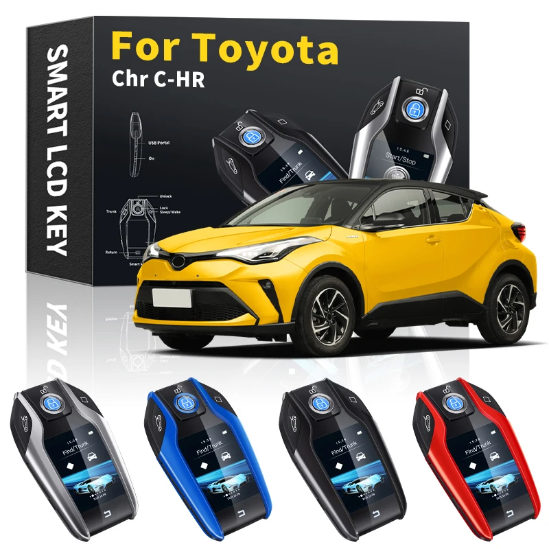 

New Modified keys For Toyota Chr C-HR 2000-2021 Car Smart Remote Control Key LCD Display keychain Smart Key Car Accessories