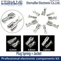 2 8mm 4 8mm 6 3mm 16a switch wire connectors crimp terminals spade terminals with transparent insulating sleeves plug spring