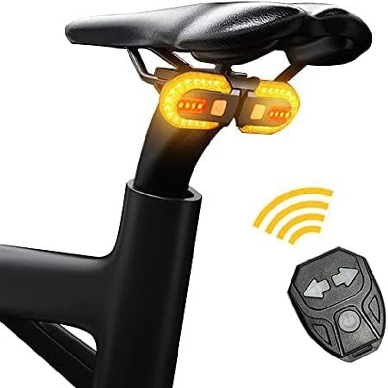 

Bike Wireless Remote Control Turn Signal LED Taillight USB Rechargeable Waterproof MTB Bike Warning Front Rear Lamp for Outdoor