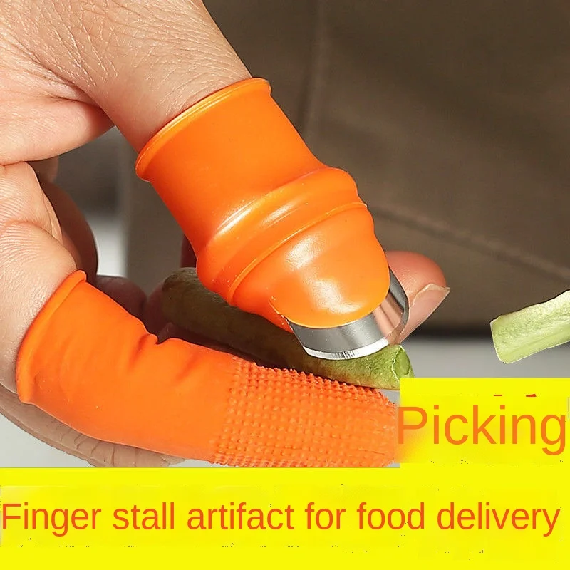 

New fingertip protective sleeve thumb vegetable picker Decorative home garden protective fingertip