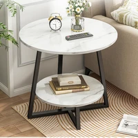 2 tier side coffee table modern design white multifunctional coffee table sofa side portable meuble salon auxiliary furniture