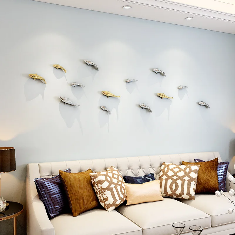 Домашнее украшение для стен креативное Современное гостиной с рыбками