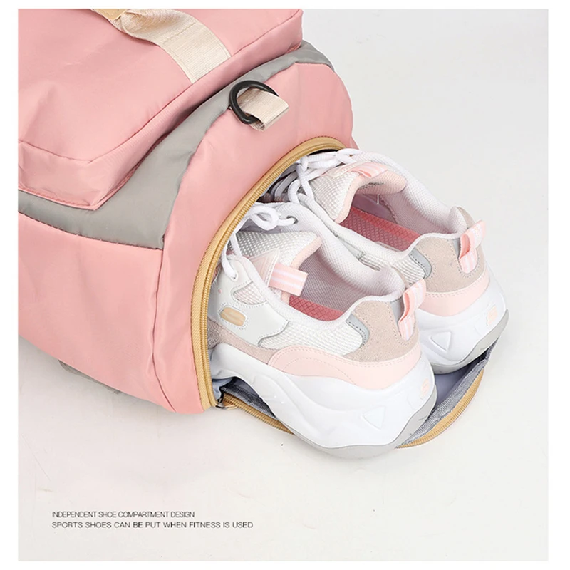 Gym Backpack for Women Fitness Sports Yoga Swim Travel Luggage Handbag Tote Shoe Pocket Shoulder Duffle Weekend Outdoors Bag