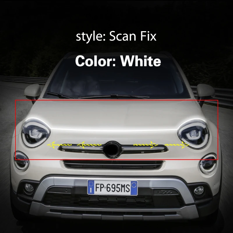 

Передсветильник фара со сканером, пускосветильник полоса, светодиодная лампа DRL 12 В для Fiat 500 2007-2022, универсальные Водонепроницаемые гибкие дневные ходовые огни