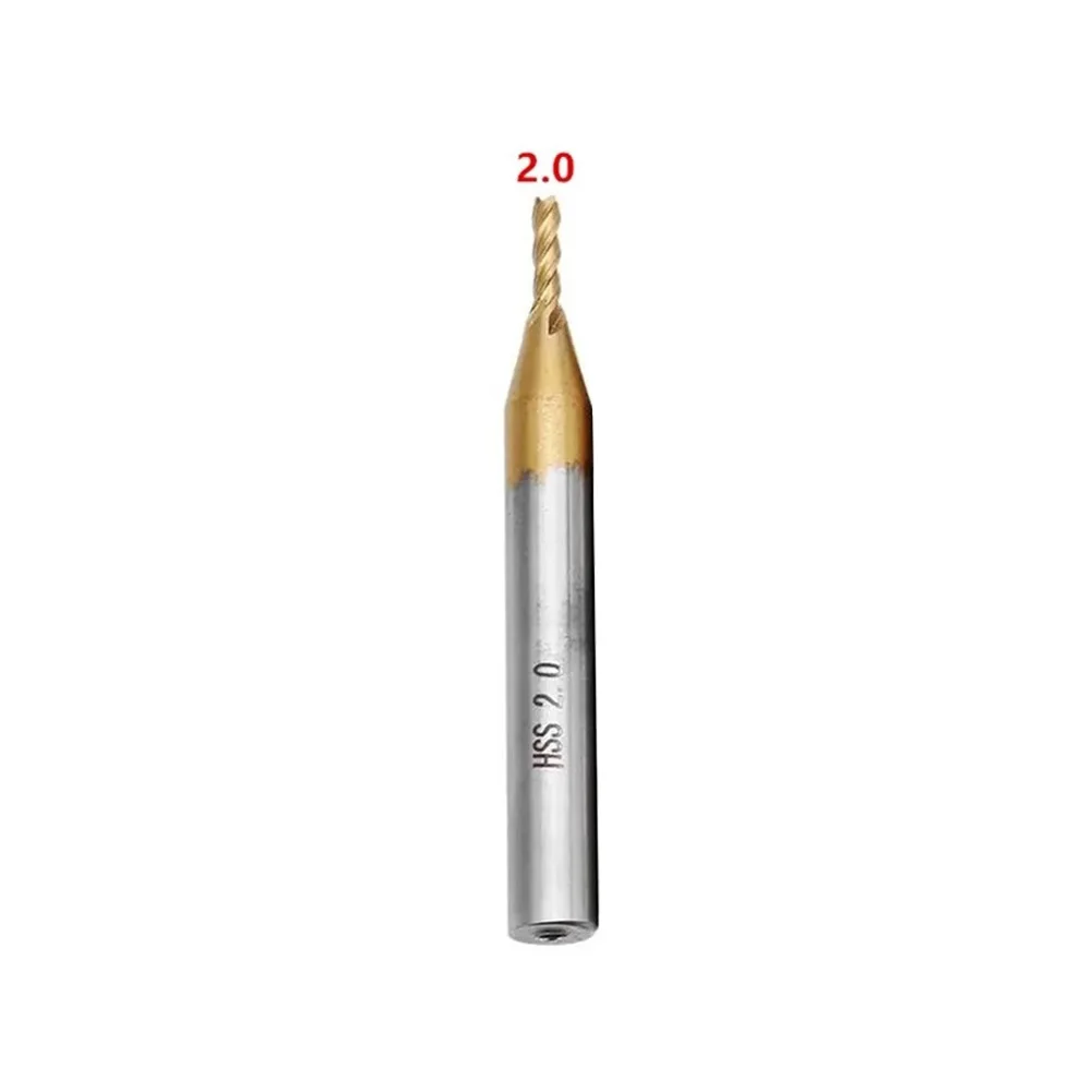 

6pcs End Milling Cutter HSS Metal Cutter 2-6mm Titanium Coating 4 Flute Metric Straight Drill Bit Router Bit Milling Tool
