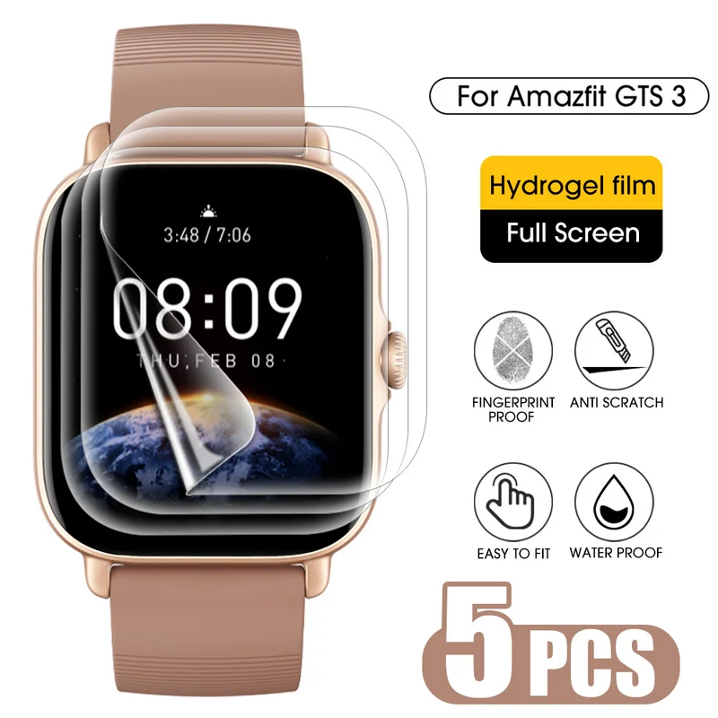 Screen Protective Film For Amazfit Gts 3 Soft Watch Protector Film Anti-Scratch Waterproof Protection For Amazfit Gts