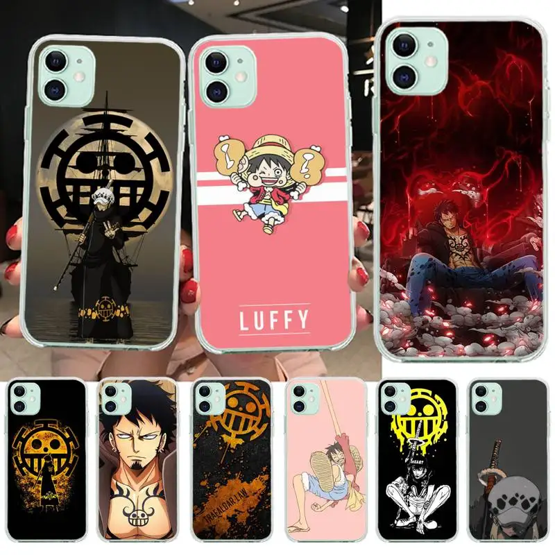

One Piece Luffy Law Phone Case For iphone 13 12 11 Pro Max Mini XS Max 8 7 Plus X SE 2020 XR Silicone Soft Cover