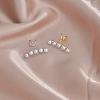 pearl ear clip female korean simple all match ear clip without pierced earrings female simple cold wind temperament ear jewelry