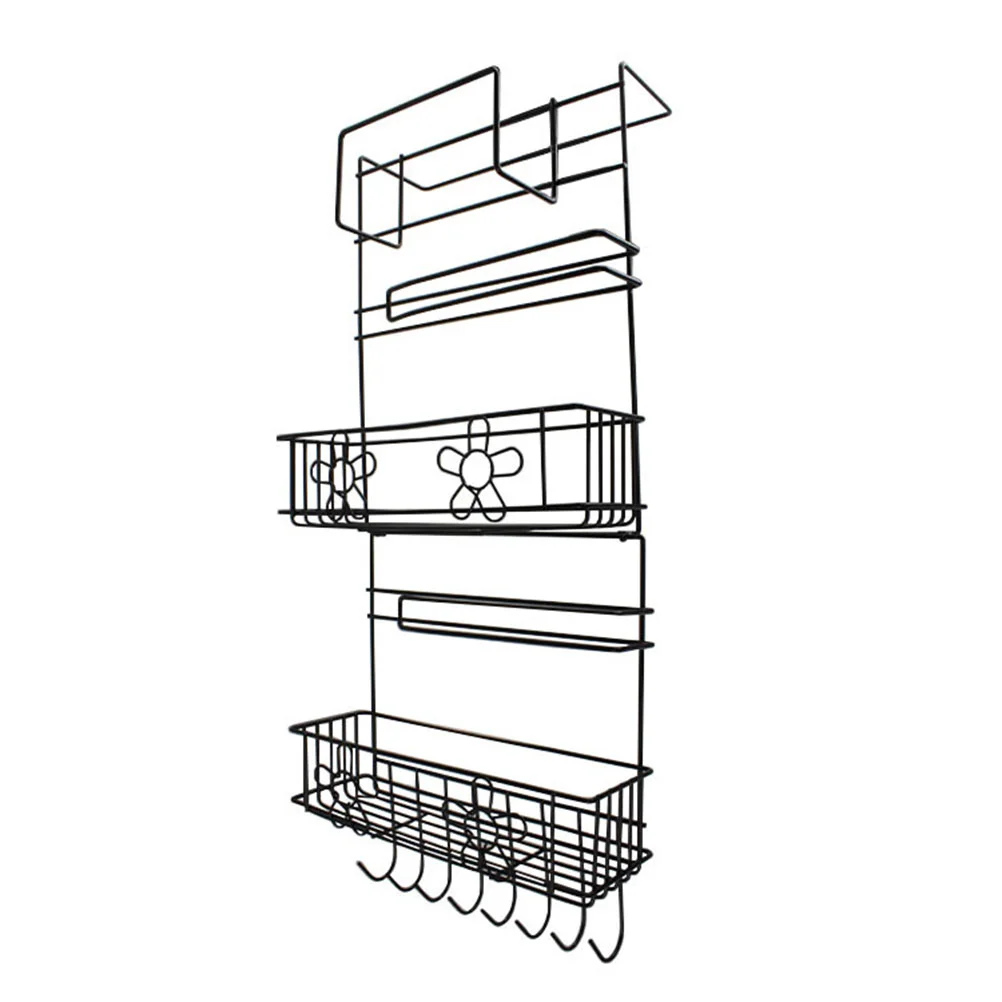 

Rack Shelf Storage Fridge Organizer Refrigerator Side Wall Hanging Kitchen Sink Paper Holder Towel Floating Wire Iron Mounted