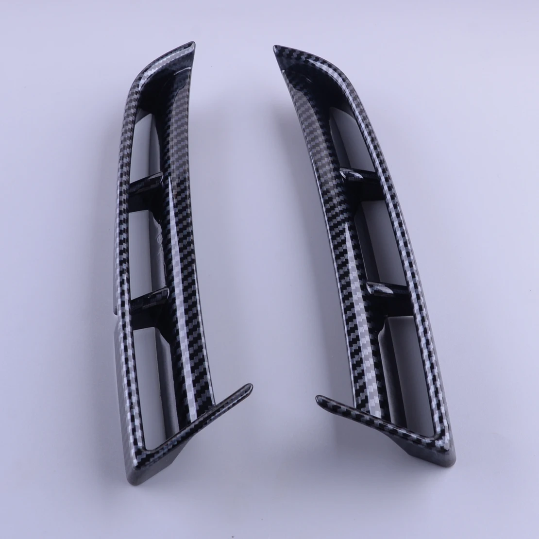 

1 Pair Front Left & Right Bumper Fog Light Covers Trims Frames Carbon Fiber Style ABS Fit for Hyundai Tucson 2022-2023