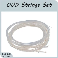 alice aod 11 oud strings set silver plated copper wound white clear nylon strings