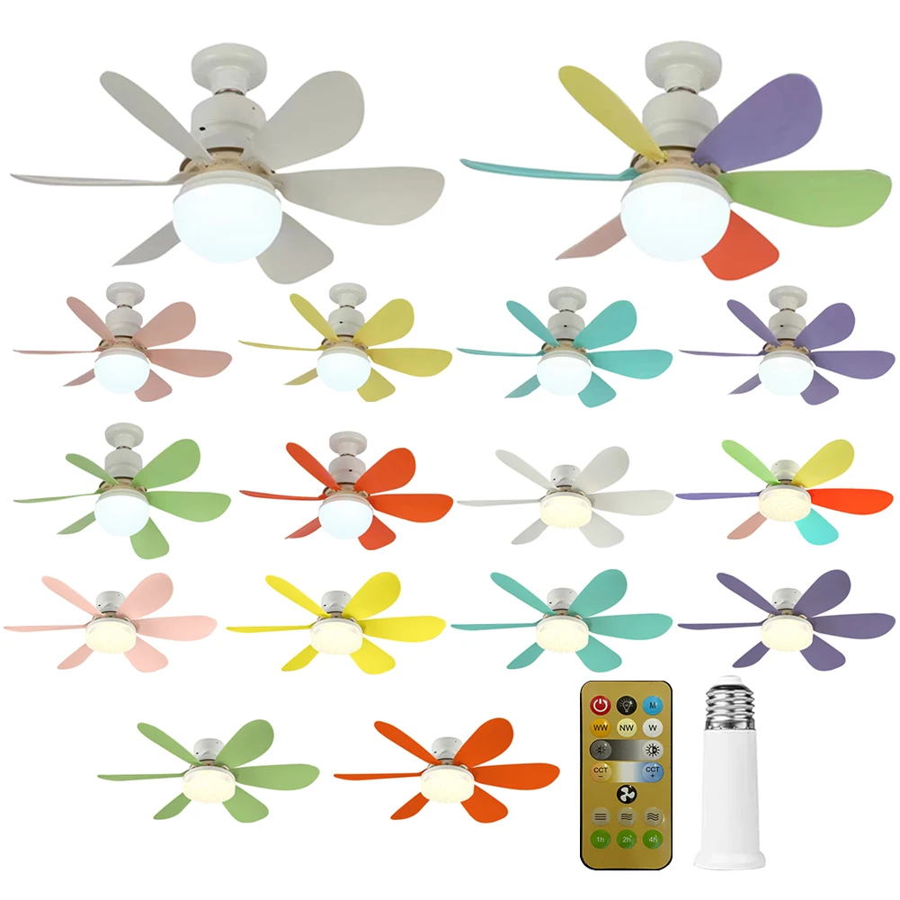 Потолочный вентилятор E27 осветительный прибор с дистанционным управлением 3