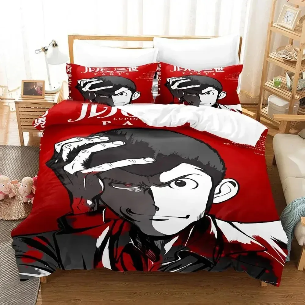 3DAnime Lupin the Third Mine Fujiko Bedding Set Duvet Cover Bed Quilt Pillowcase Comforter king Queen Size Boys Adult