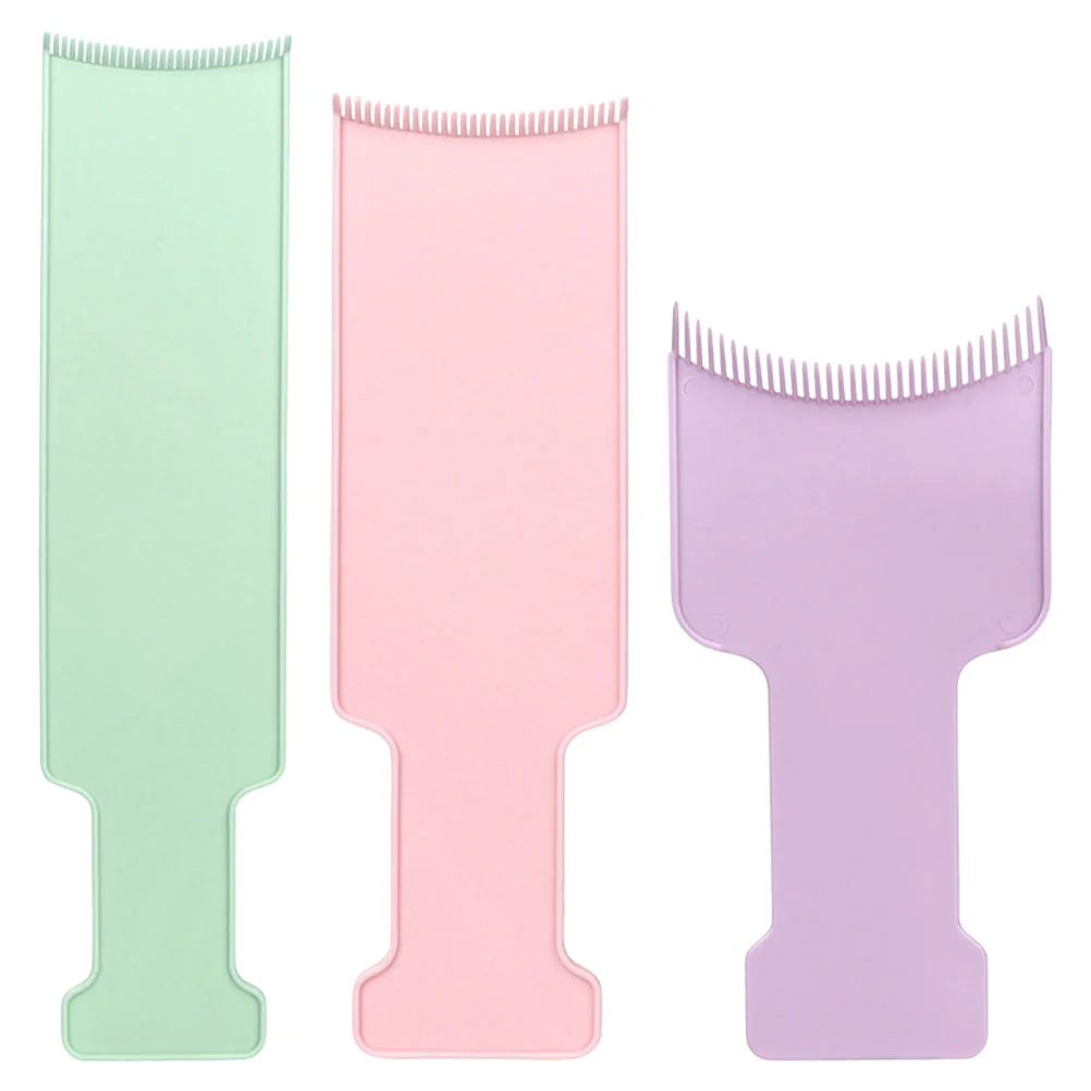 

3Pcs Combs For Hair Hair Coloring Brush Highlighting Board Hair Dye Paddle Highlighting Comb for Home Dyeing Hair