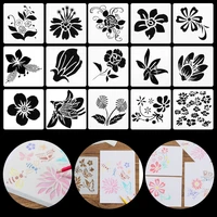 pieces album decorative reusable art flower pattern stencils for painting flower butterfly stencil diy drawing template