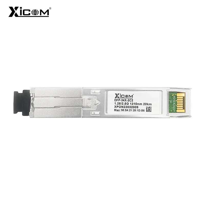 1.25G/2.5G XPON Stick SFP ONU With MAC SC Connector 1310nm/1490nm DDM Pon Module Ont 20KM Modem OLT ONU MAC XPON=EPON/GPON