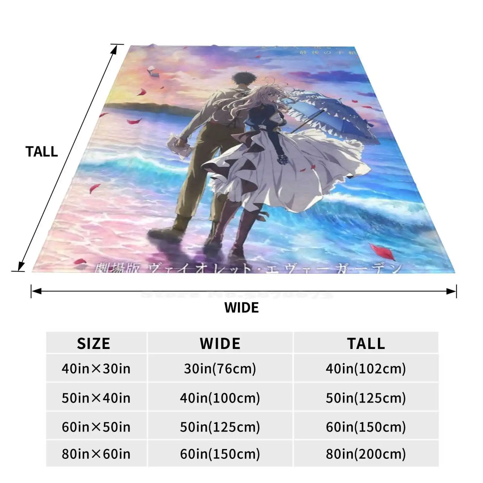 Evergarden модное мягкое теплое одеяло для кино фиолетовое манга смешное винтажное