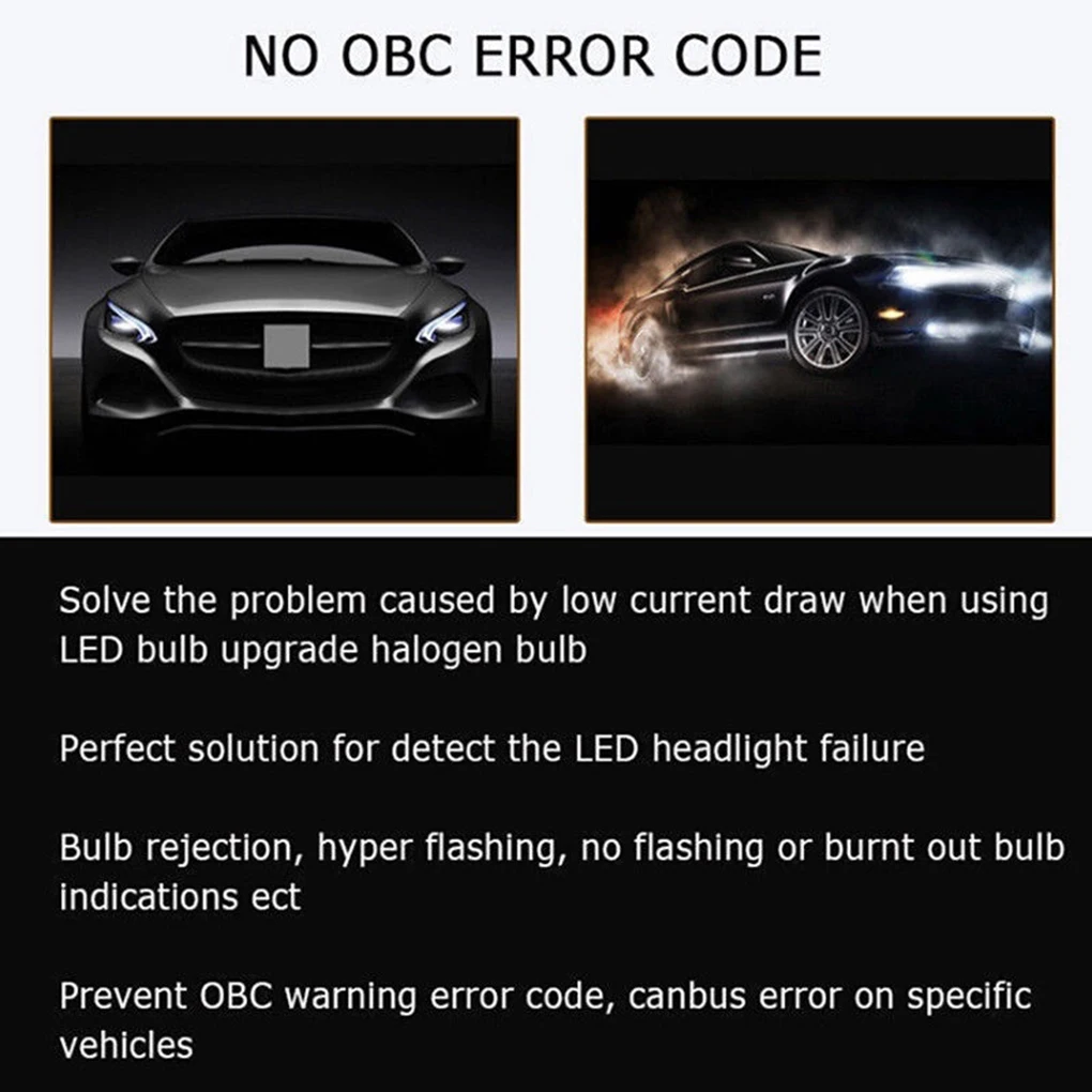 1 пара H13 DRL светодиодные фары с антимерцающим резистором декодер автомобильные