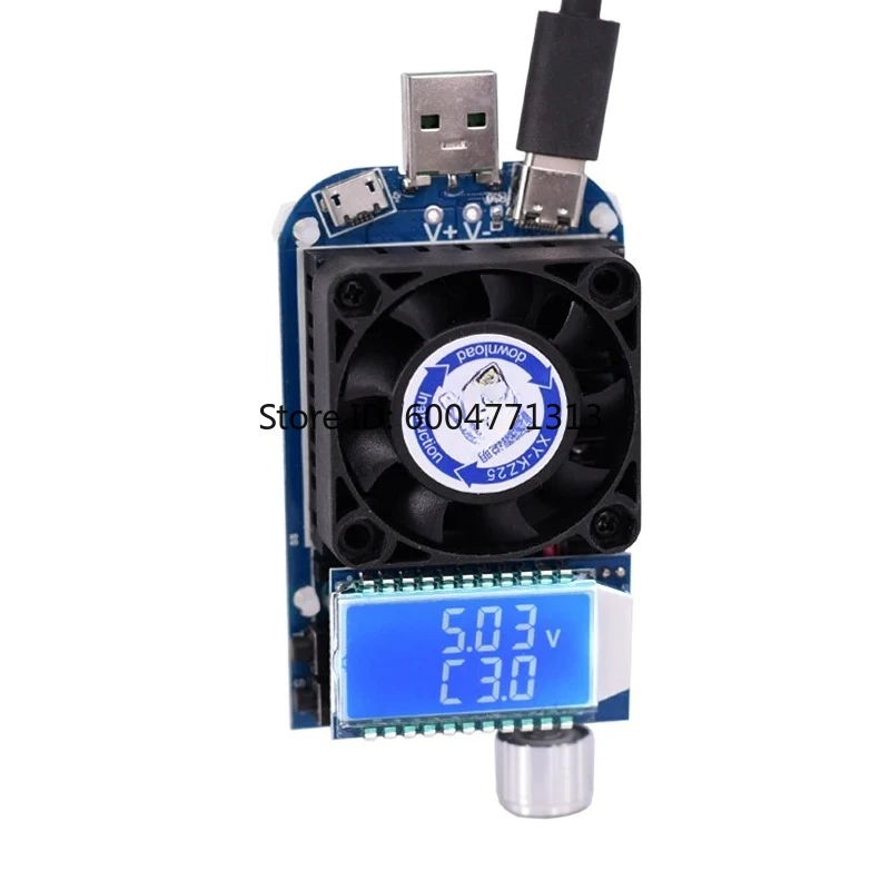 Фото USB-модуль регулируемого электронного нагрузителя для быстрой зарядки QC3.0, тестер-имитатор нагрузки для повербанков и зарядных устройств №4