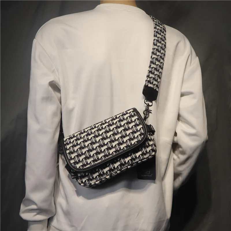 

Tidog Korea new canvas men's shoulder bag fashion casual chest bag