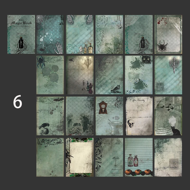 

Бумага в стиле ретро, материал, книга, темно-черная серия, справочник, декоративная основа, винтажные карты, товары для рукоделия, 60 шт./книга