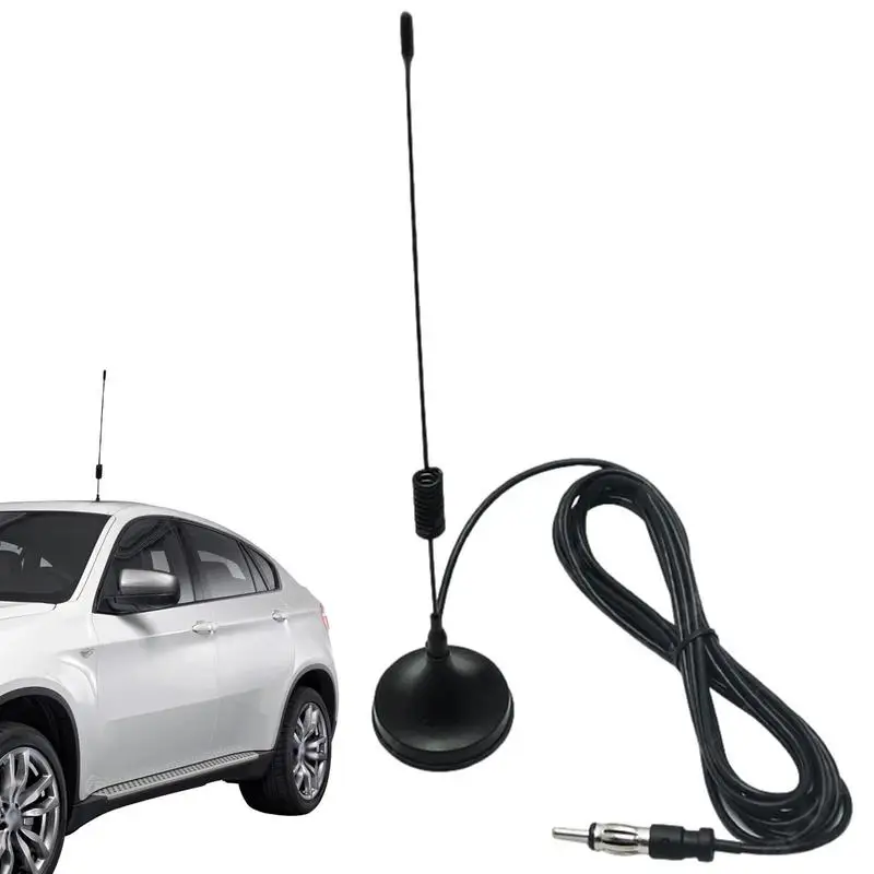 Universal Car Radio AM/FM Antenna Signal Amplifier Cable Veh