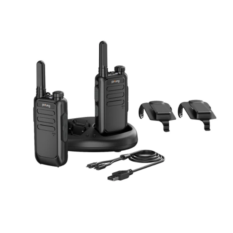 2PCS Kids Walkie Talkie Mini Children Radio Baofeng BF-T15 462-467Mhz Flashlight USB Charging Radio 22 channel