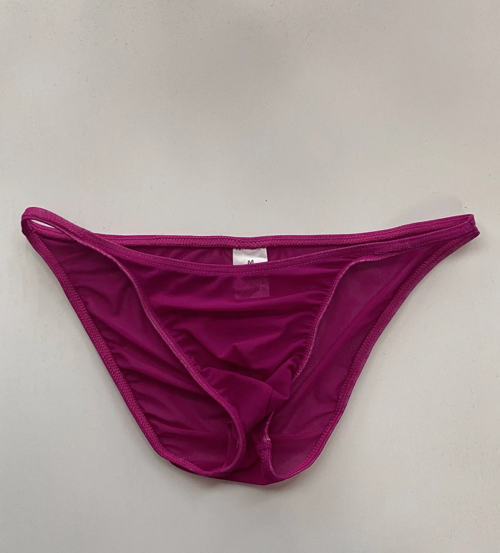

New Style Brand Men Solid Briefs Men Triangle Pouch U Low Waist Mesh Sexy Transparent Underwear Male Underpants