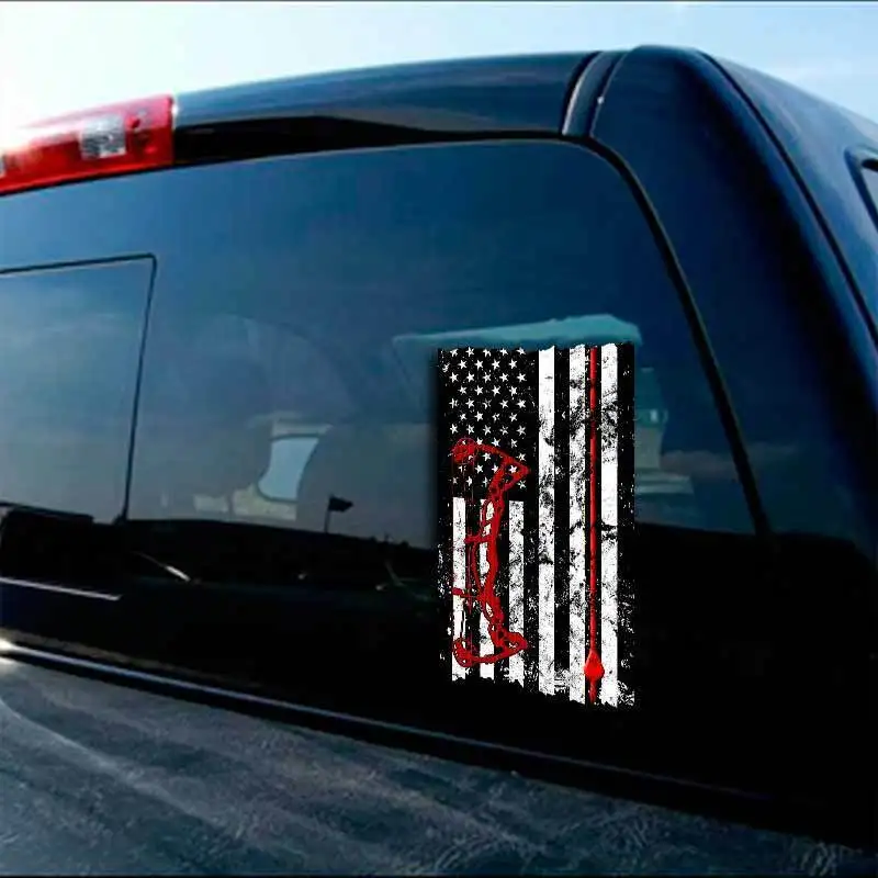 Креативная наклейка с американским флагом гранж-наклейка для стрельбы из лука и