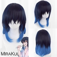 mirakul hashibira inosuke demon slayer kimetsu no yaiba multi color heat resistant hair authentic cosplay costume wig