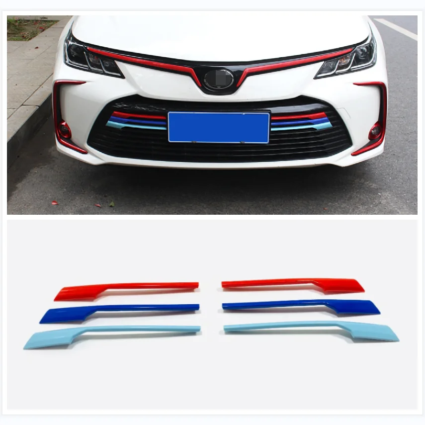 Купи For Toyota Corolla E210 2019- 2022 Accessories Front Head Grille Grill Decoration Ring Molding Garnish Cover Trim Colorfull за 747 рублей в магазине AliExpress