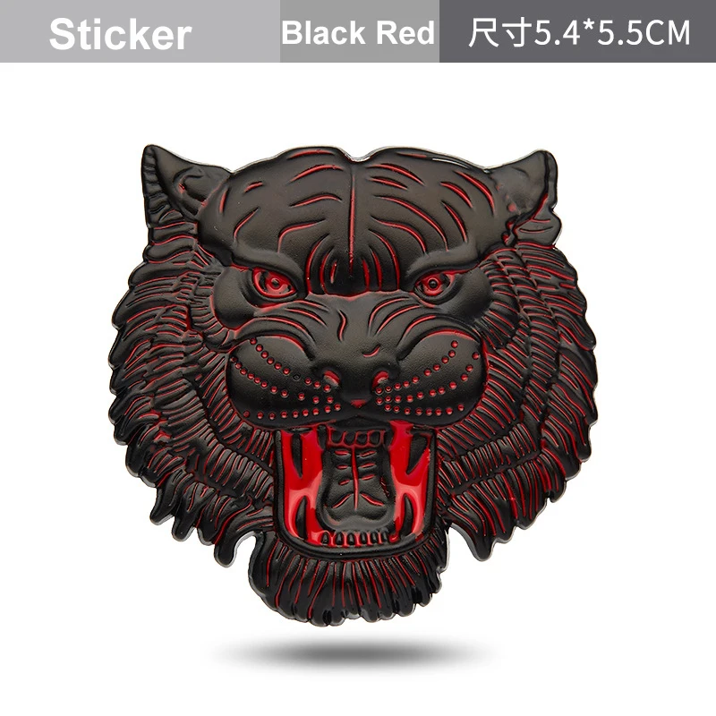 

Металлическая Универсальная автомобильная 3d-наклейка в виде головы тигра, значок на задний бампер, эмблема, аксессуары для украшения автомобиля и внешнего интерьера