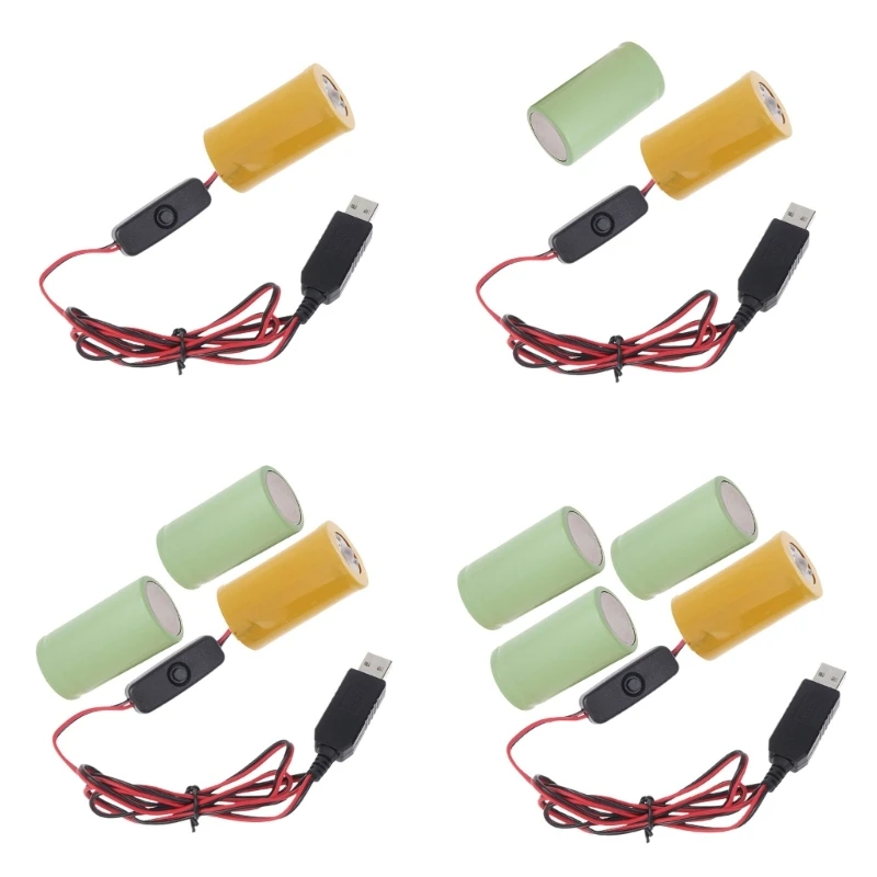 USB-пустышка шнур питания с переключателями заменяющий кабель замена 1-4 шт. 1 5 В LR20 D